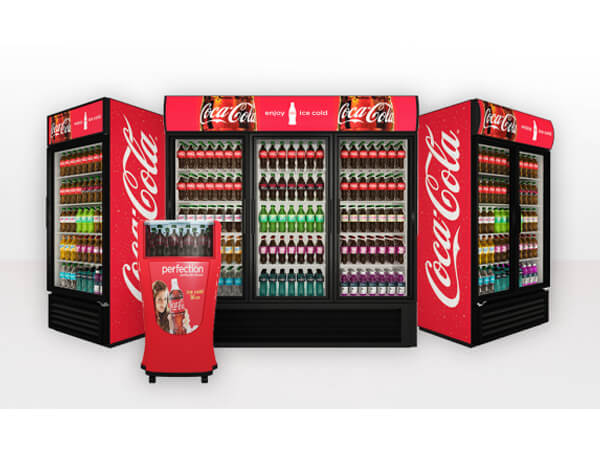 Coca-Cola vending machine lighting