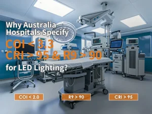Australian Hospitals Specify COI < 3.3, CRI > 95 & R9 > 90 for LED Lighting