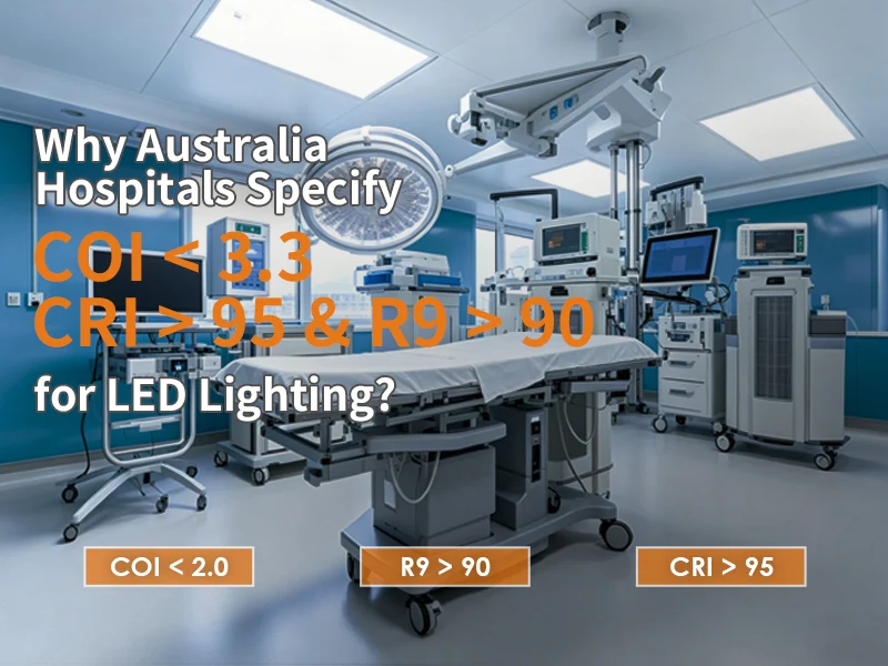 Australian Hospitals Specify COI < 3.3, CRI > 95 & R9 > 90 for LED Lighting