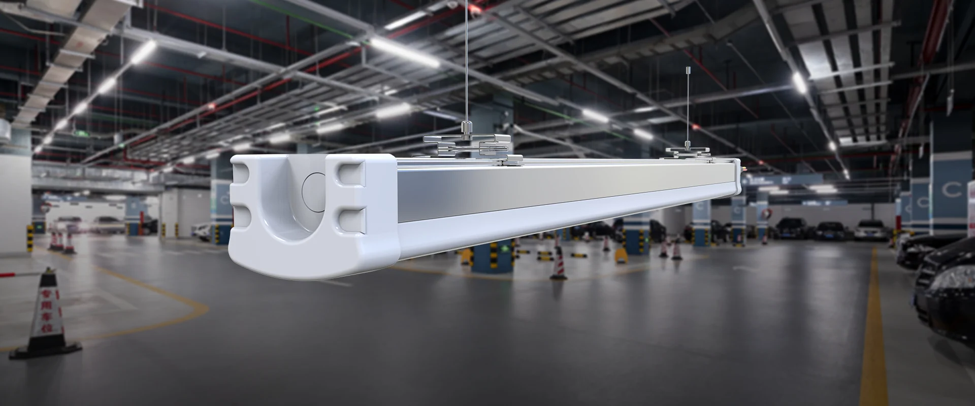 Factory-produced IP66 tri-proof LED light for commercial and industrial areas