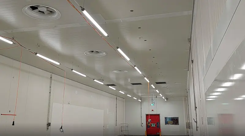 Rancher IP69K LED tri-proof light used in Denmark food workshop