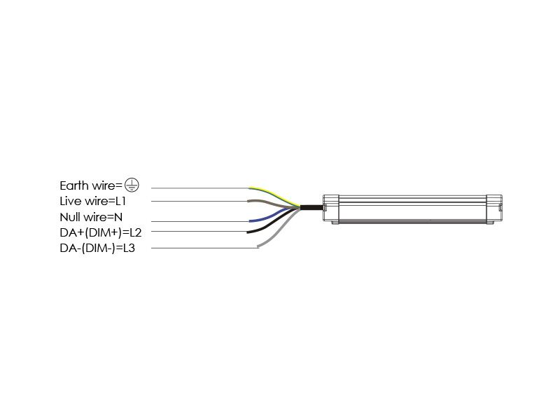 Parkade DALI and 0-1-10V wiring diagram