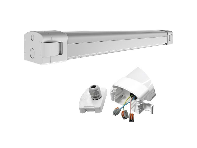 Tri-proof LED light tool-free detachable end cap