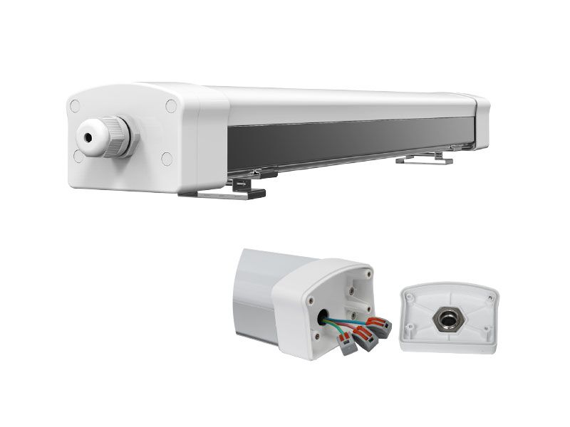 Tri-proof LED light detachable end cap with screws