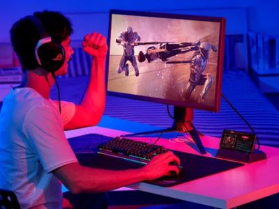 Multicolour LED lighting setup behind a gaming monitor