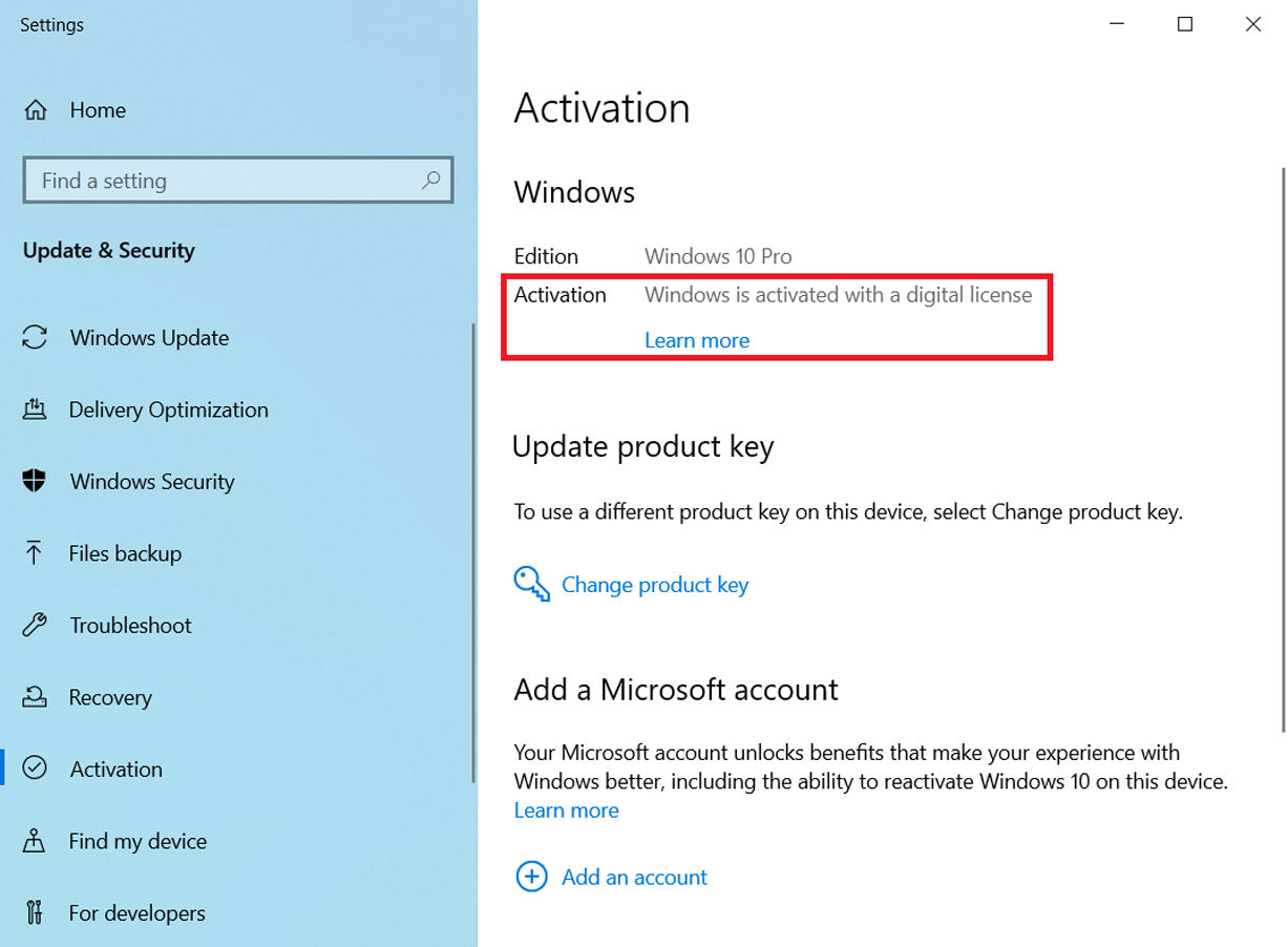 windows status