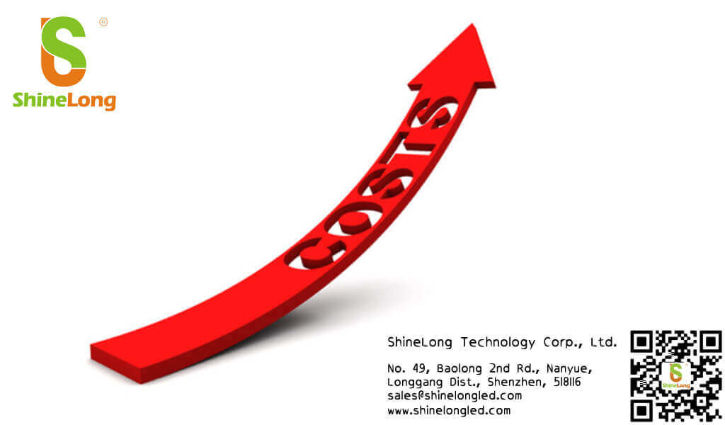 Rising costs of raw materials in LED