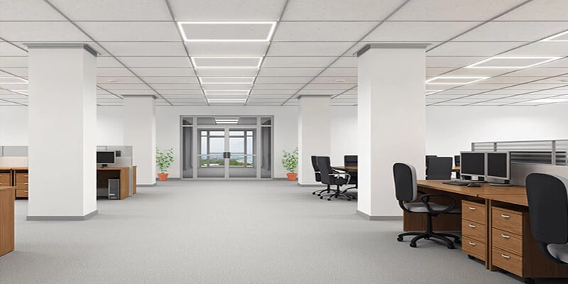 Edge-lit frame light for office lighting