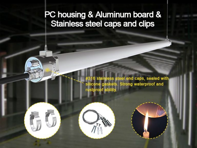 Rancher IP69K triproof light PC housing & Aluminum board &Stainless steel caps and clips