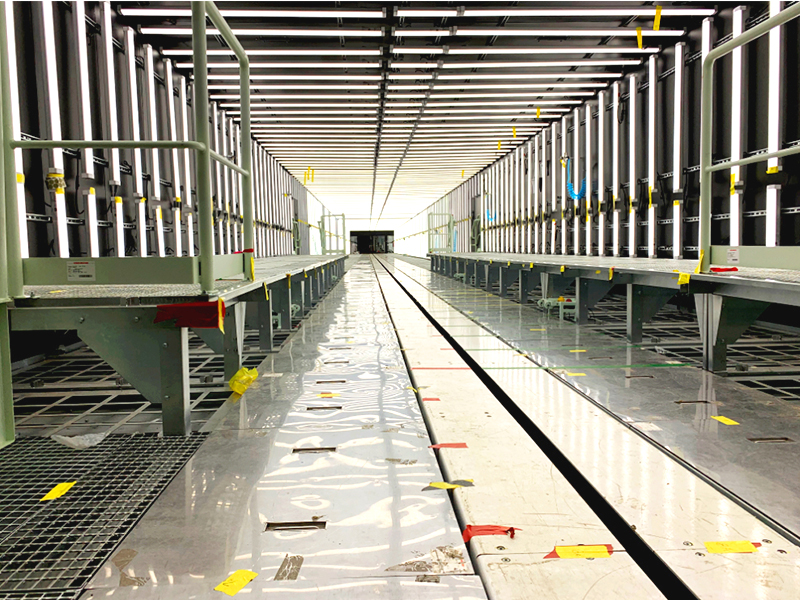 Spraying factory lighting