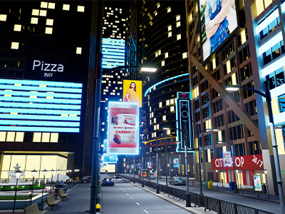 panel LED lights in public building and commercial streets