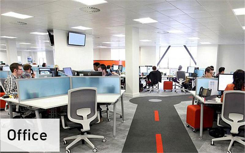 panel led lights in office