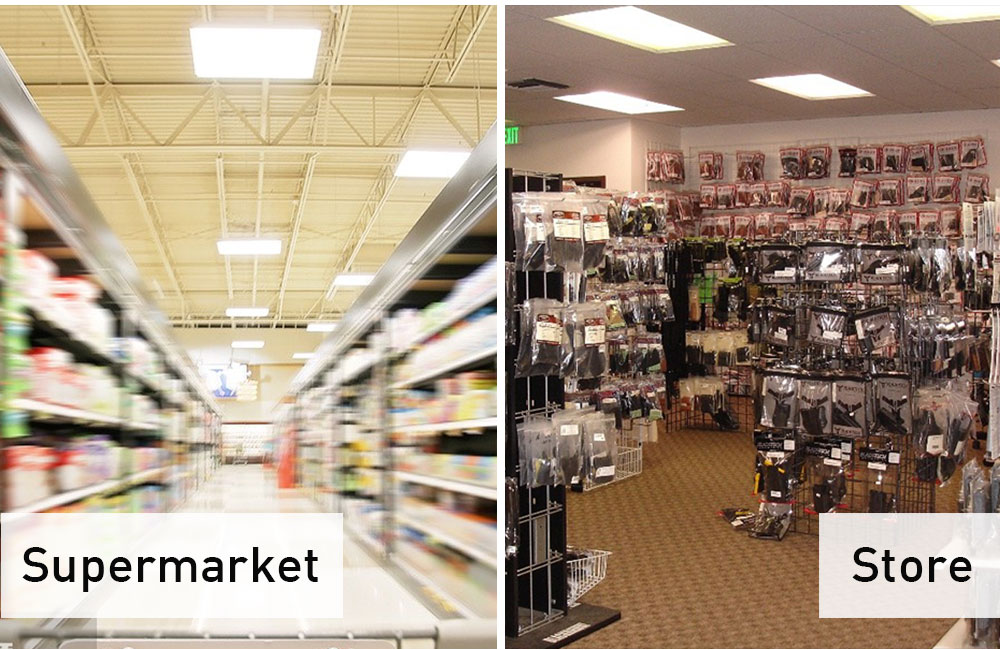 supermarket and store lighting