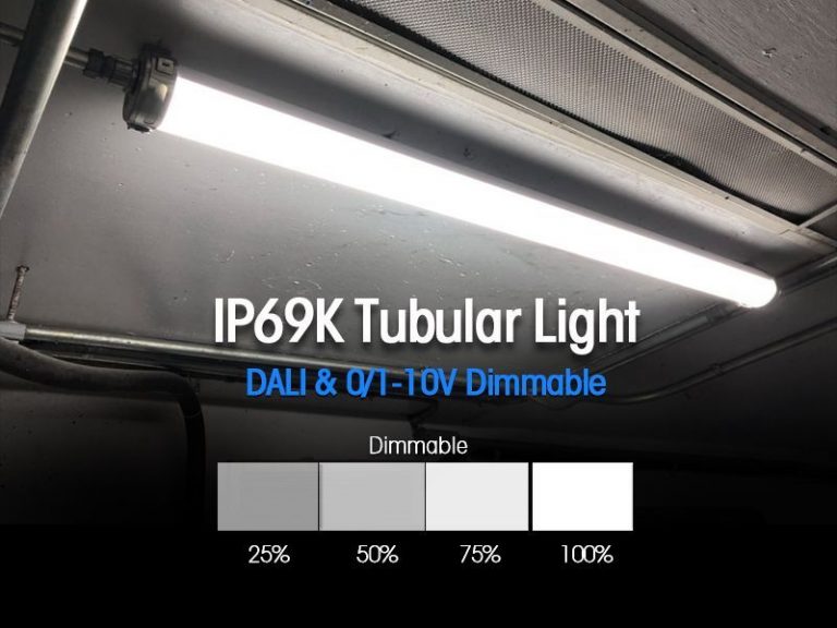 dimmable IP69K tubular light