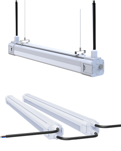 tri-proof LED light installation mode, hoisting and series