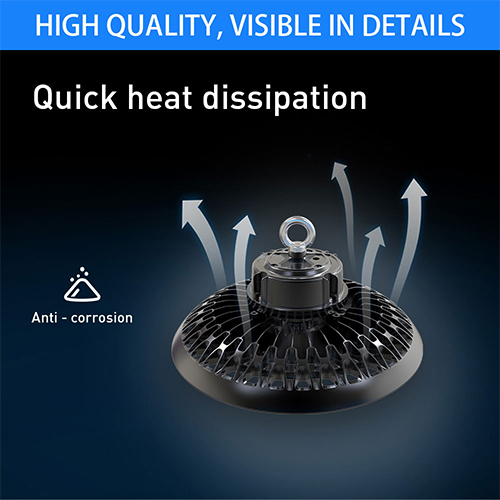 LED highbay light fixtures, fast heat dissipation at the back, corrosion resistant