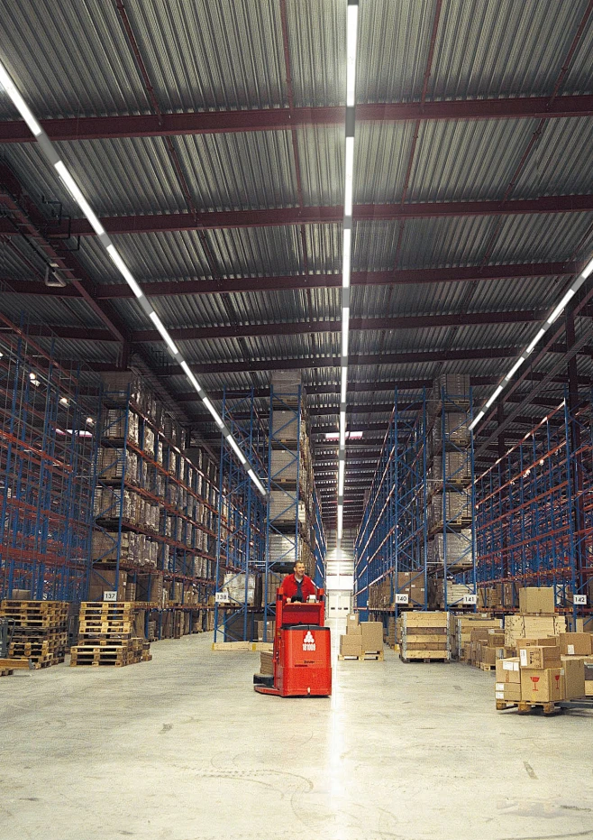 Warehouse with ceiling tri-proof lights