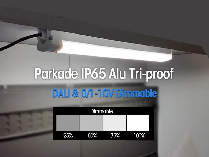 DALI 1-10V Dimmable Parkade Tri-proof LED Light