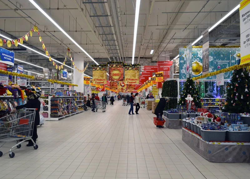 LED linear lights for warehouses retail stores and industrial spaces