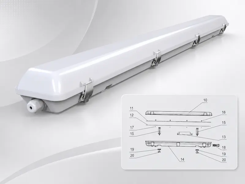 ShineLong early LED tri-proof lighting solution developed in 2010