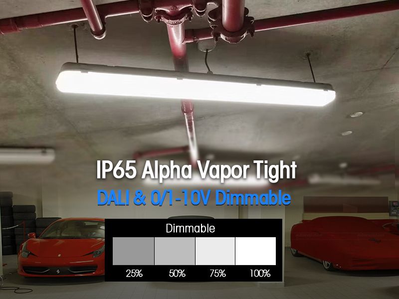 DALI 1-10V Dimmable Alpha PC IP65 Tri-proof LED Light