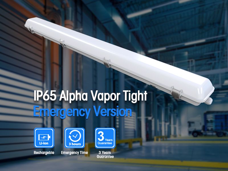 Emergency Backup Alpha PC IP65 Tri-proof LED Light