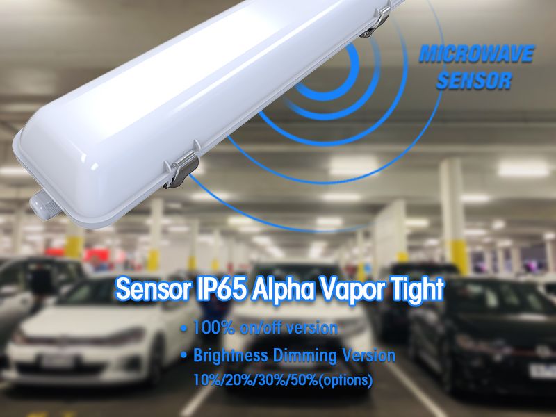 Microwave Sensor Alpha PC IP65 Tri-proof LED Light