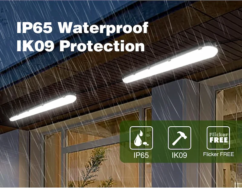 EcoAlpha PC IP65 LED vapor-tight light with full PC housing