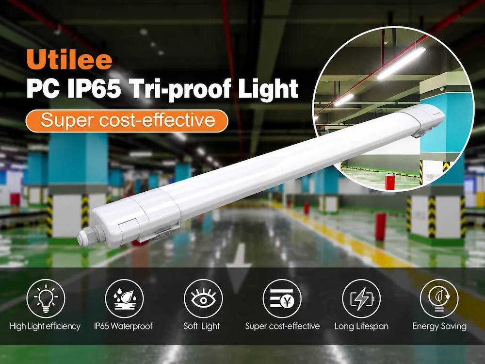 PC IP65 LED triproof light fixture