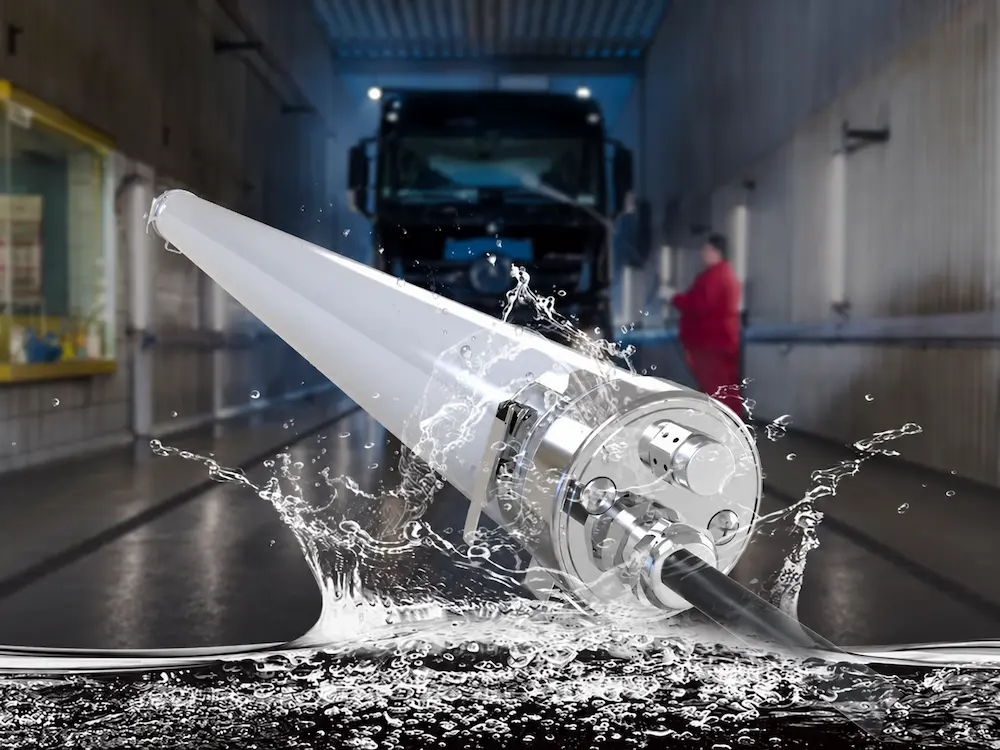 Industrial LED tri-proof lighting in a washdown environment